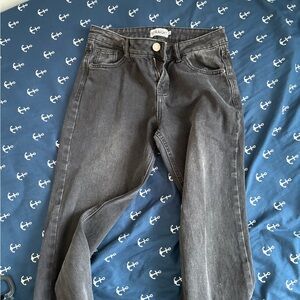 H&M Charcoal Straight-Leg Women's Jeans